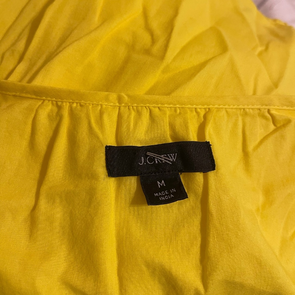 J.Crew Belted button-up tiered maxi dress yellow - Picture 3 of 3